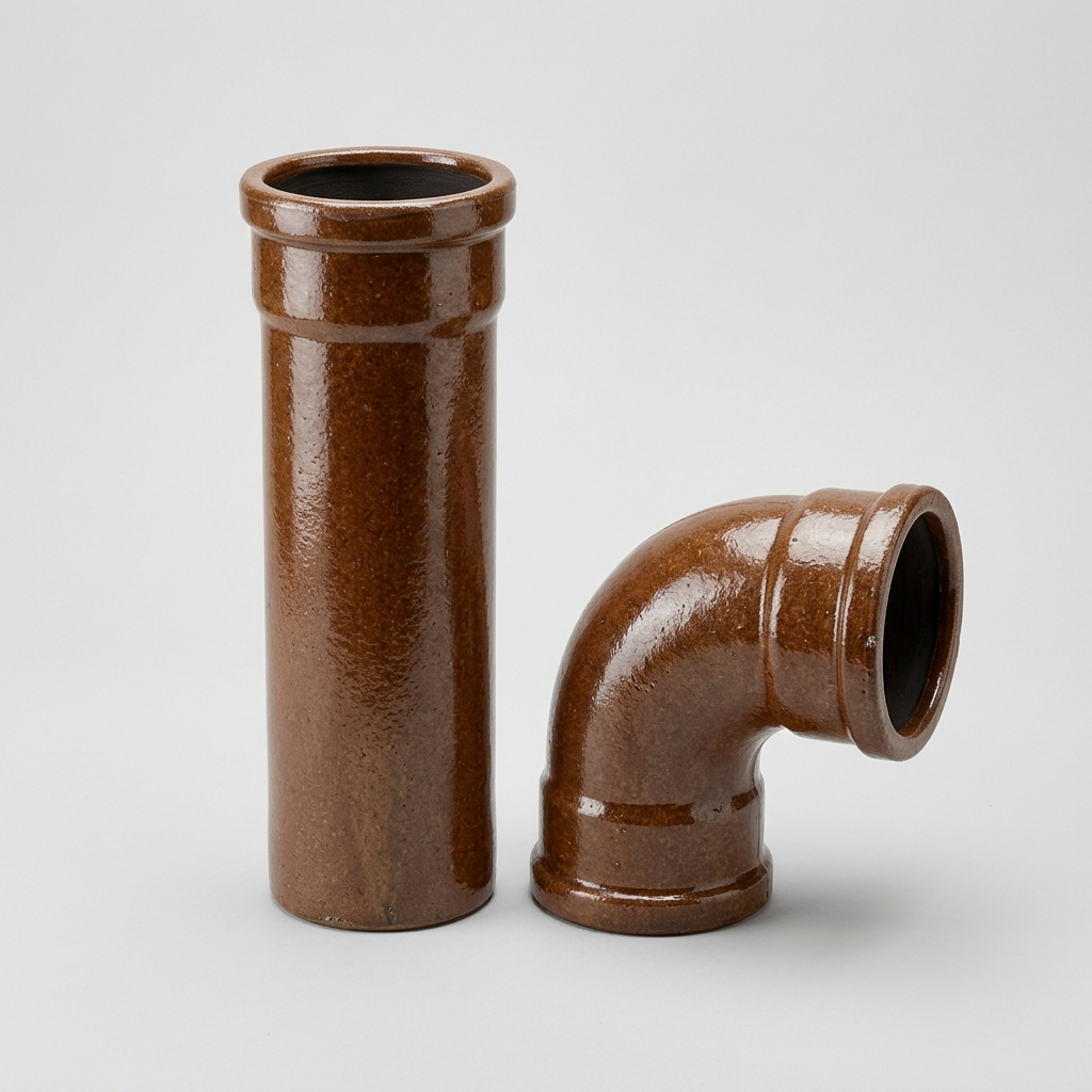 Glazed Ceramic Straight Drain Pipe