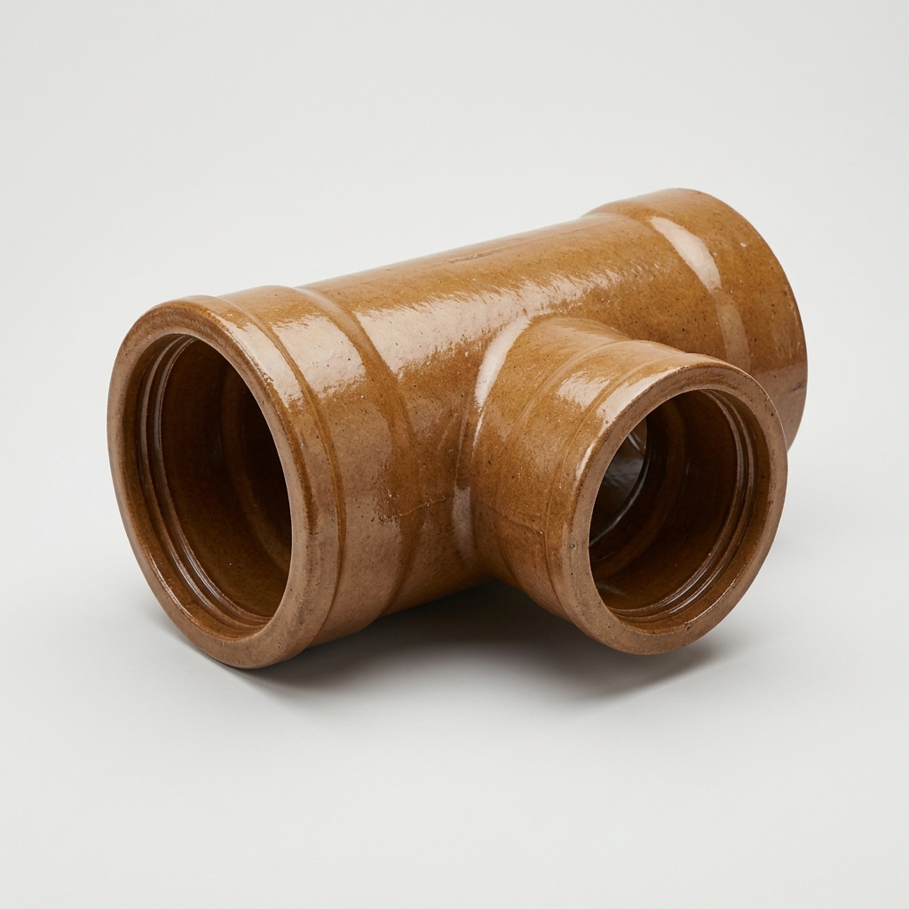 Glazed Vitrified Clay Pipe T-Junction