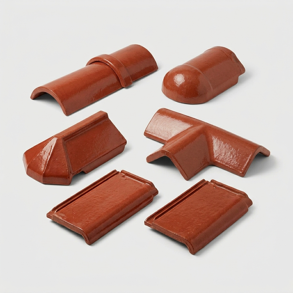 Roof Tile Fittings Set — Ridge, Hip, Verge, Apex (Ceramic / Fibre Cement)